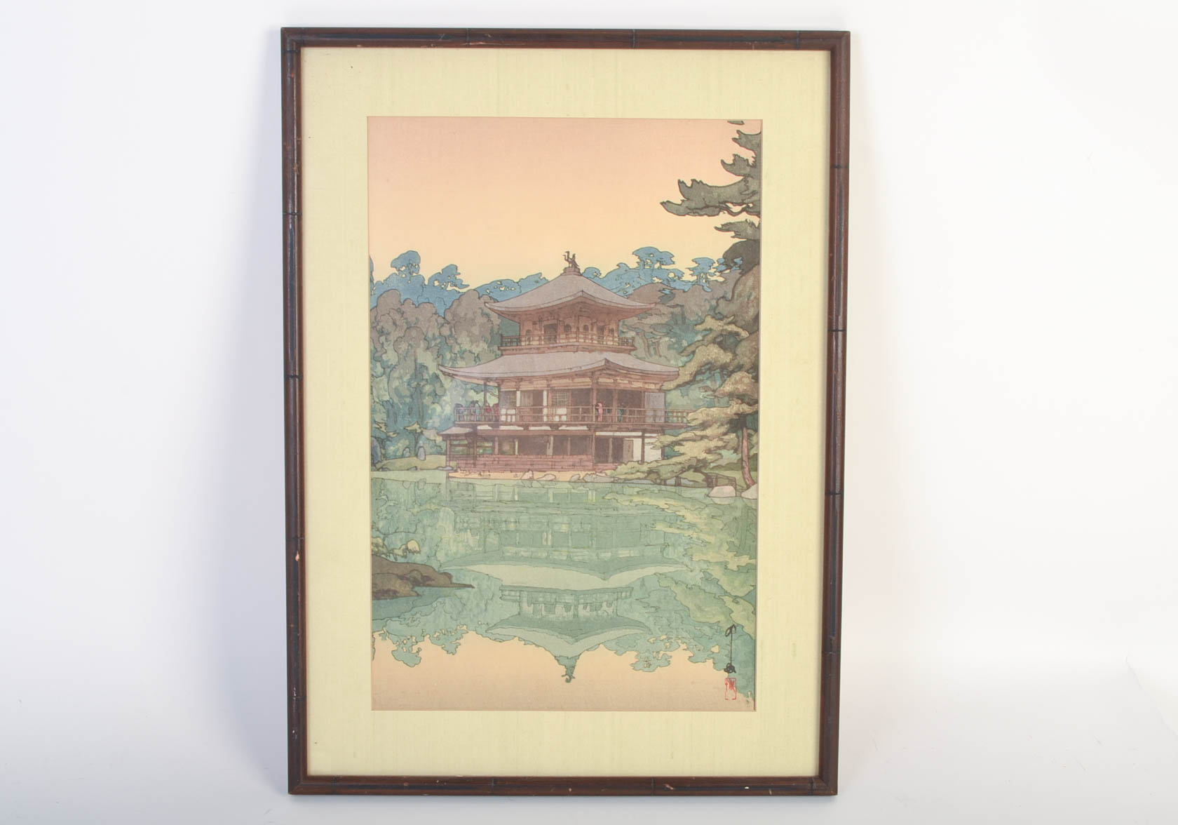 Hiroshi Yoshida Woodblock Print "Kinkaku"