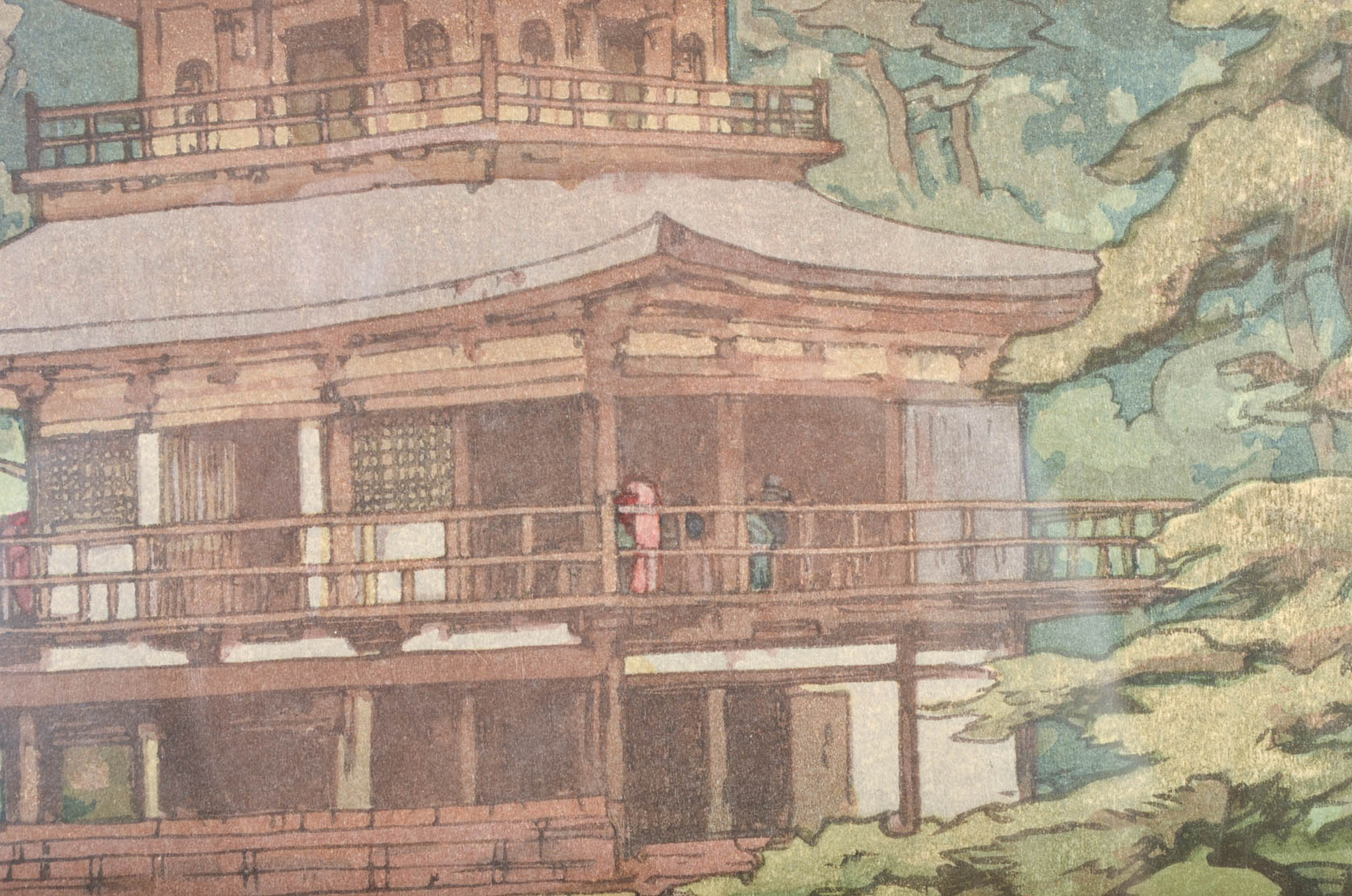 Hiroshi Yoshida Woodblock Print "Kinkaku"