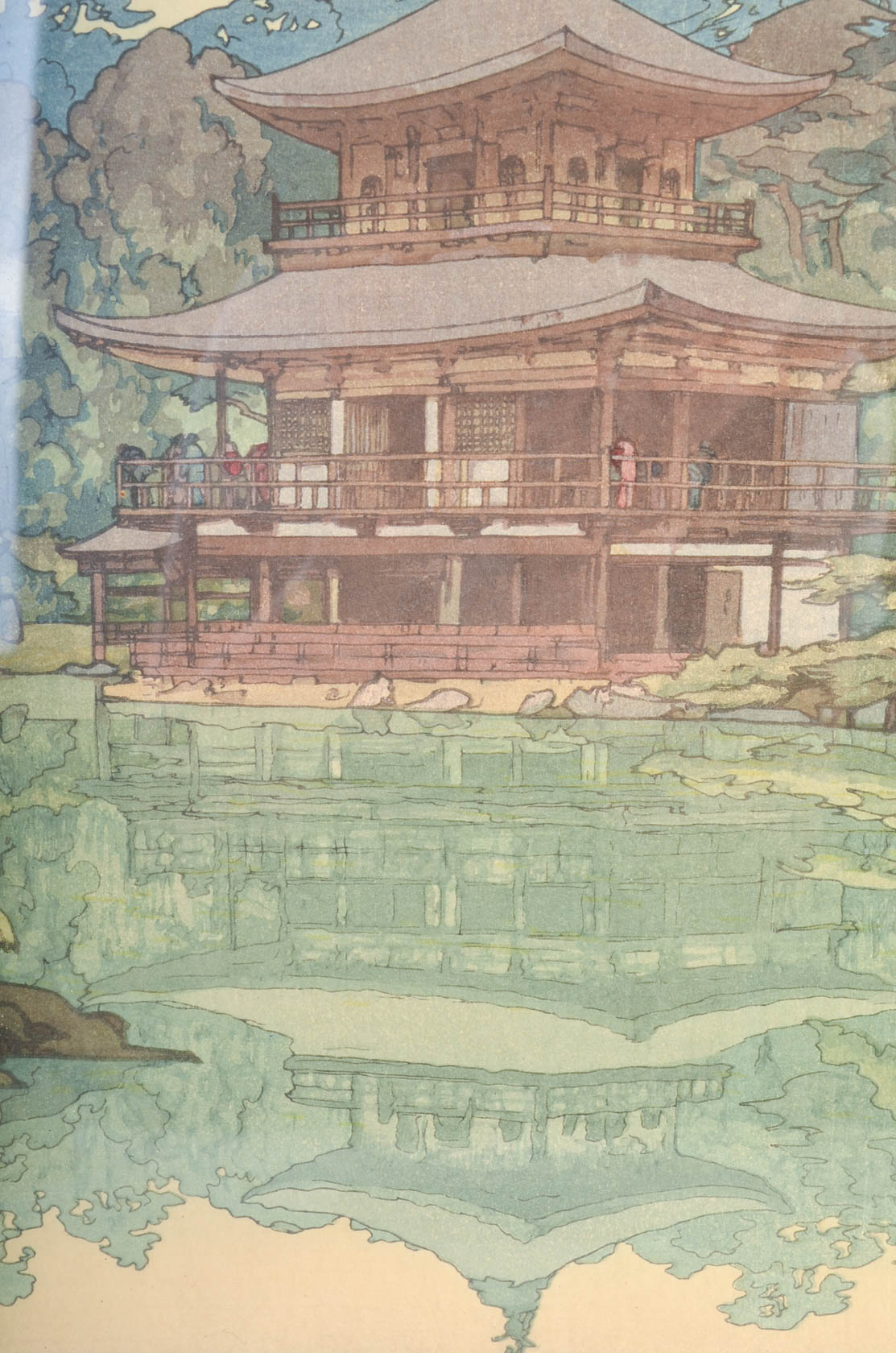 Hiroshi Yoshida Woodblock Print "Kinkaku"