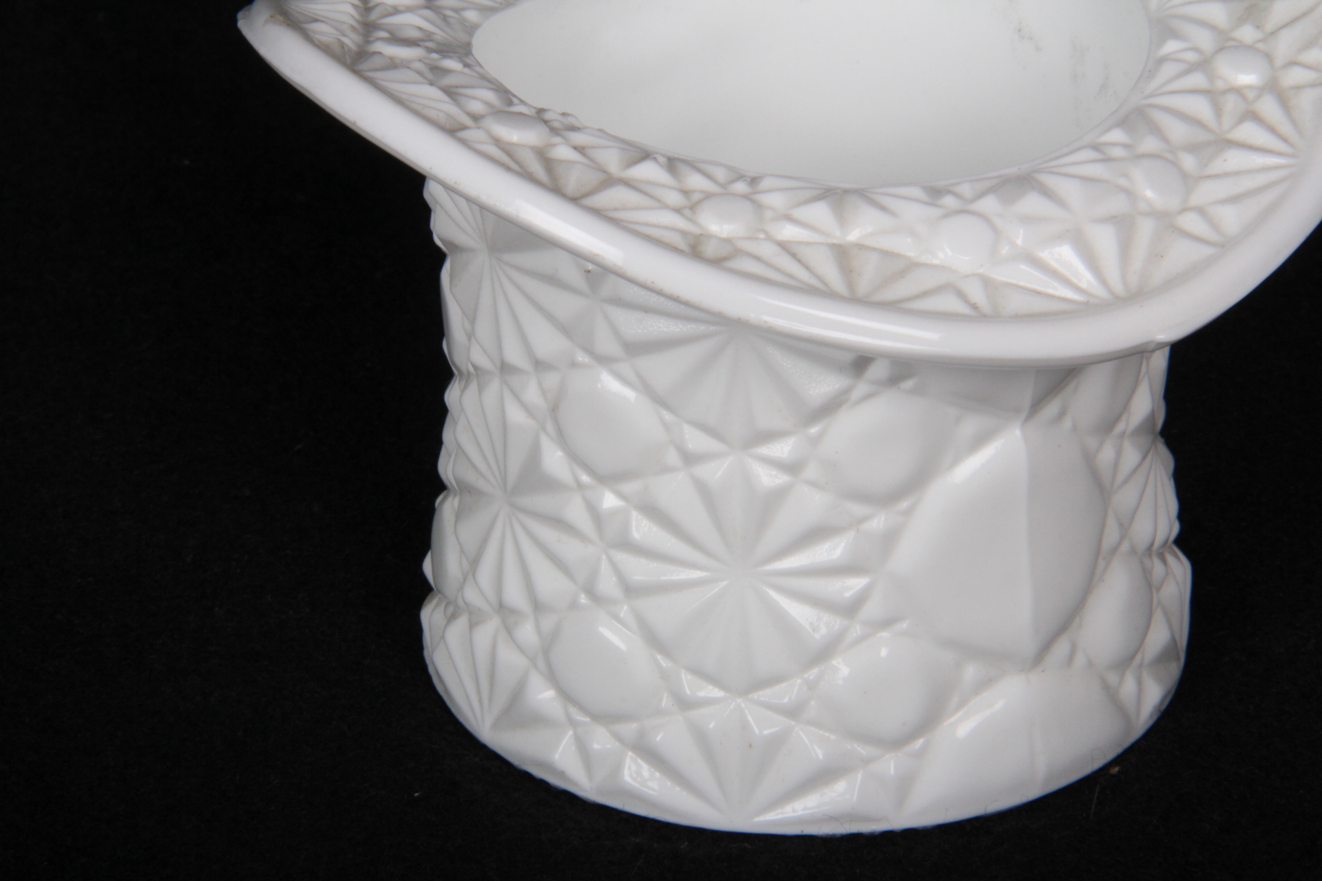 Indiana Milk Glass Top Hat
