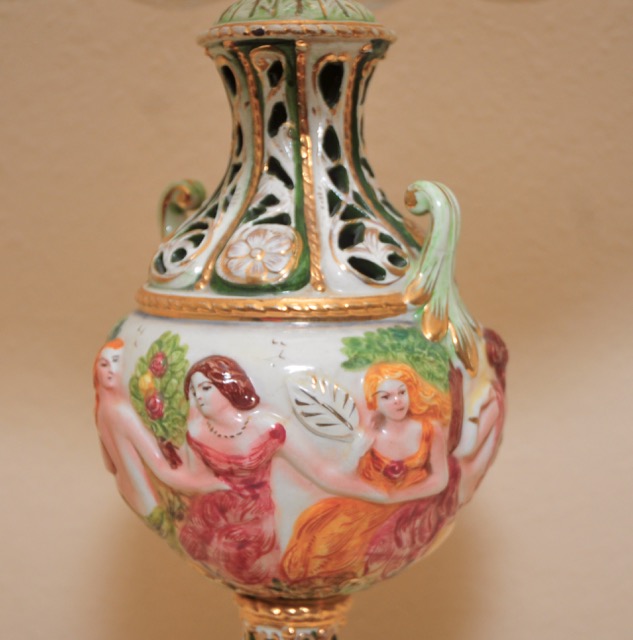 Vintage Ornate Porcelain Lamp