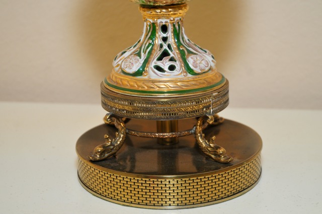 Vintage Ornate Porcelain Lamp