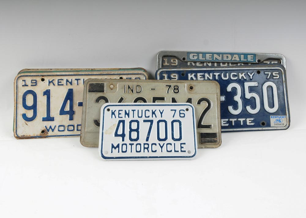 Collection of 1970s License Plates