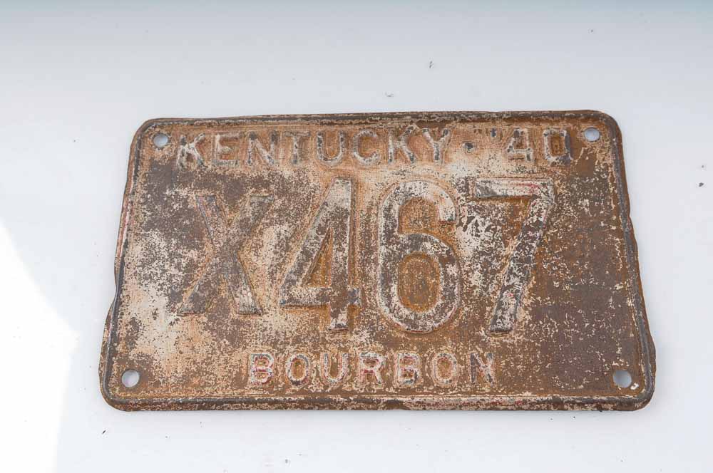 Five 1940s License Plates