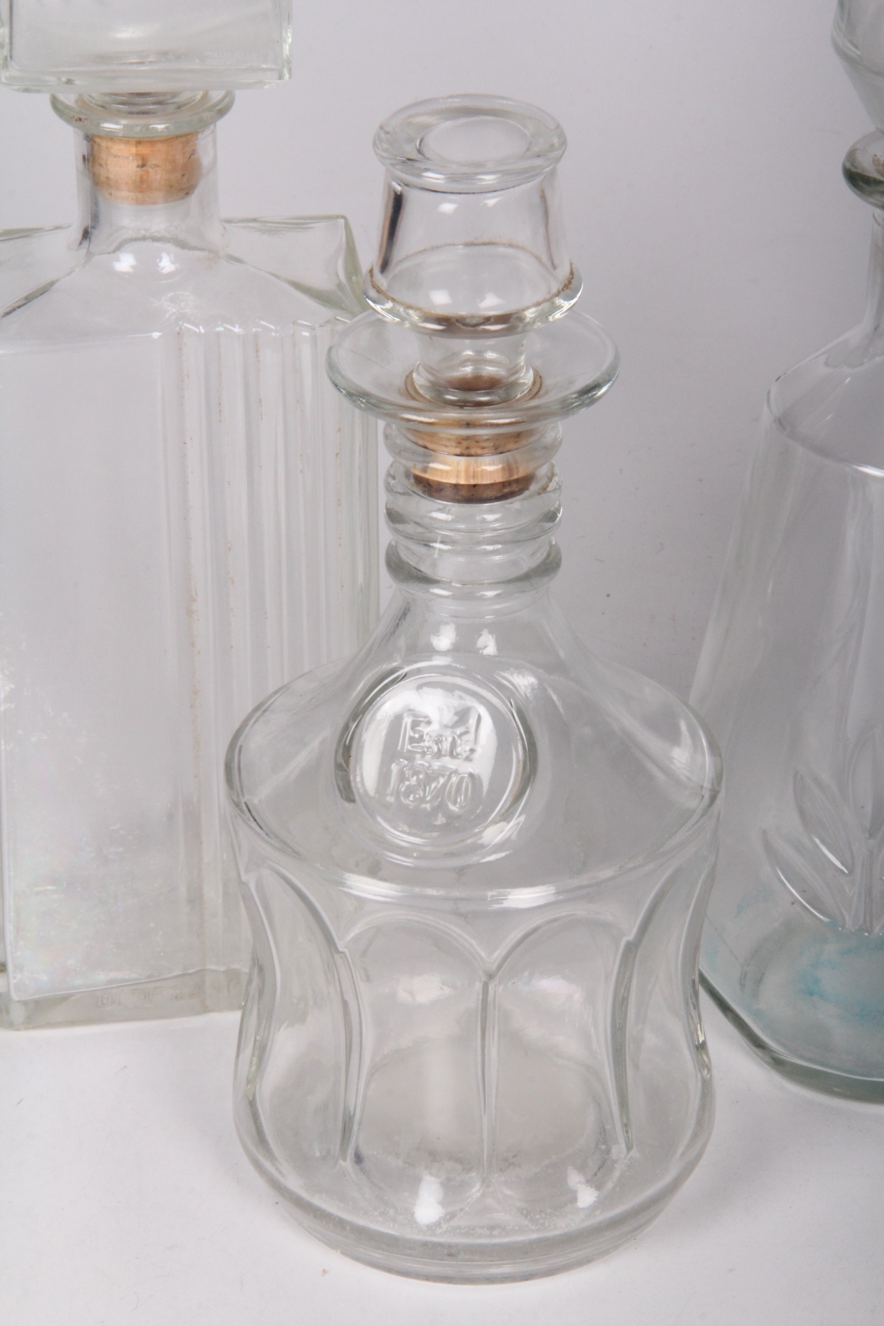 Glass Decanter Trio