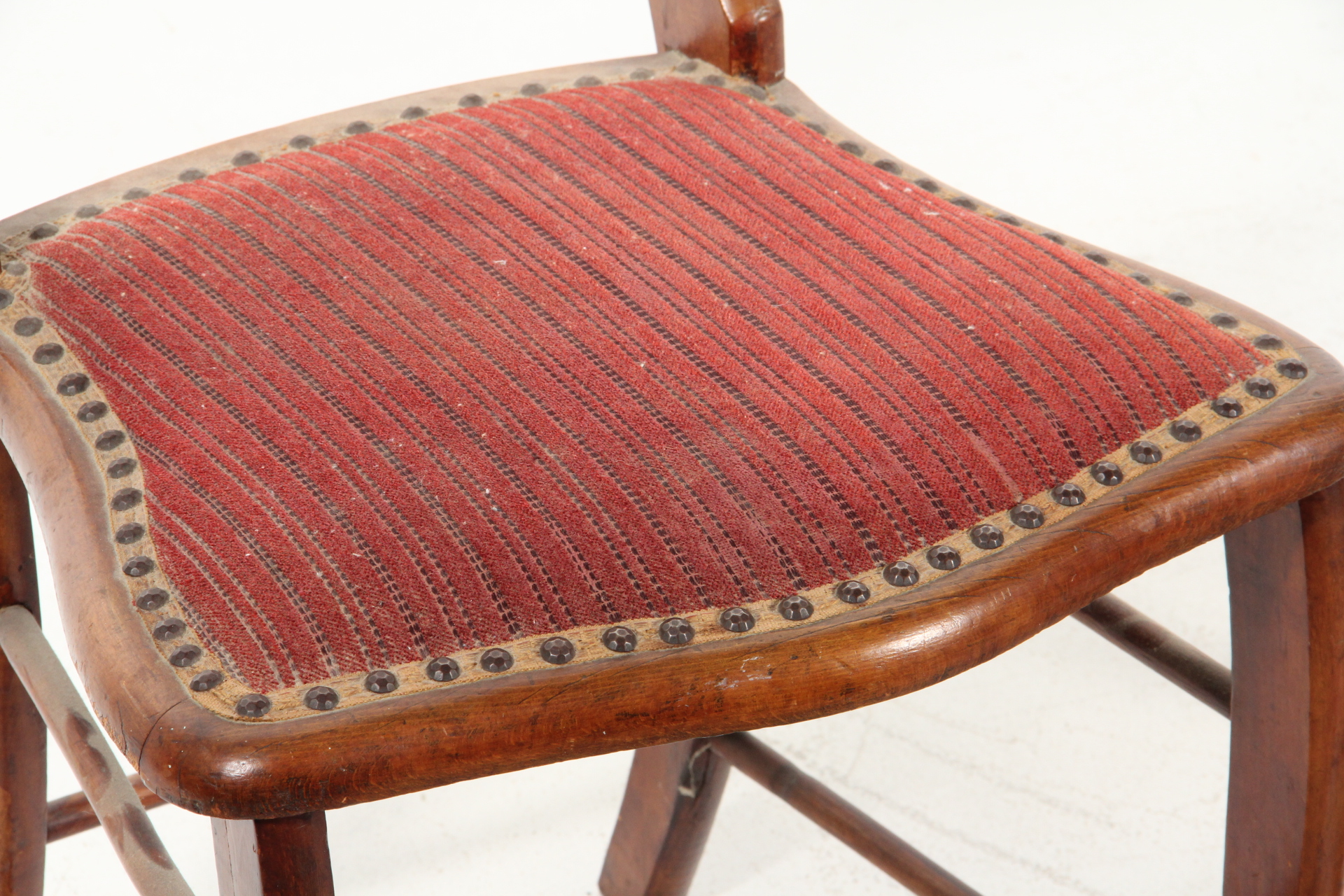 Pair of Ladderback Upholstered Chairs