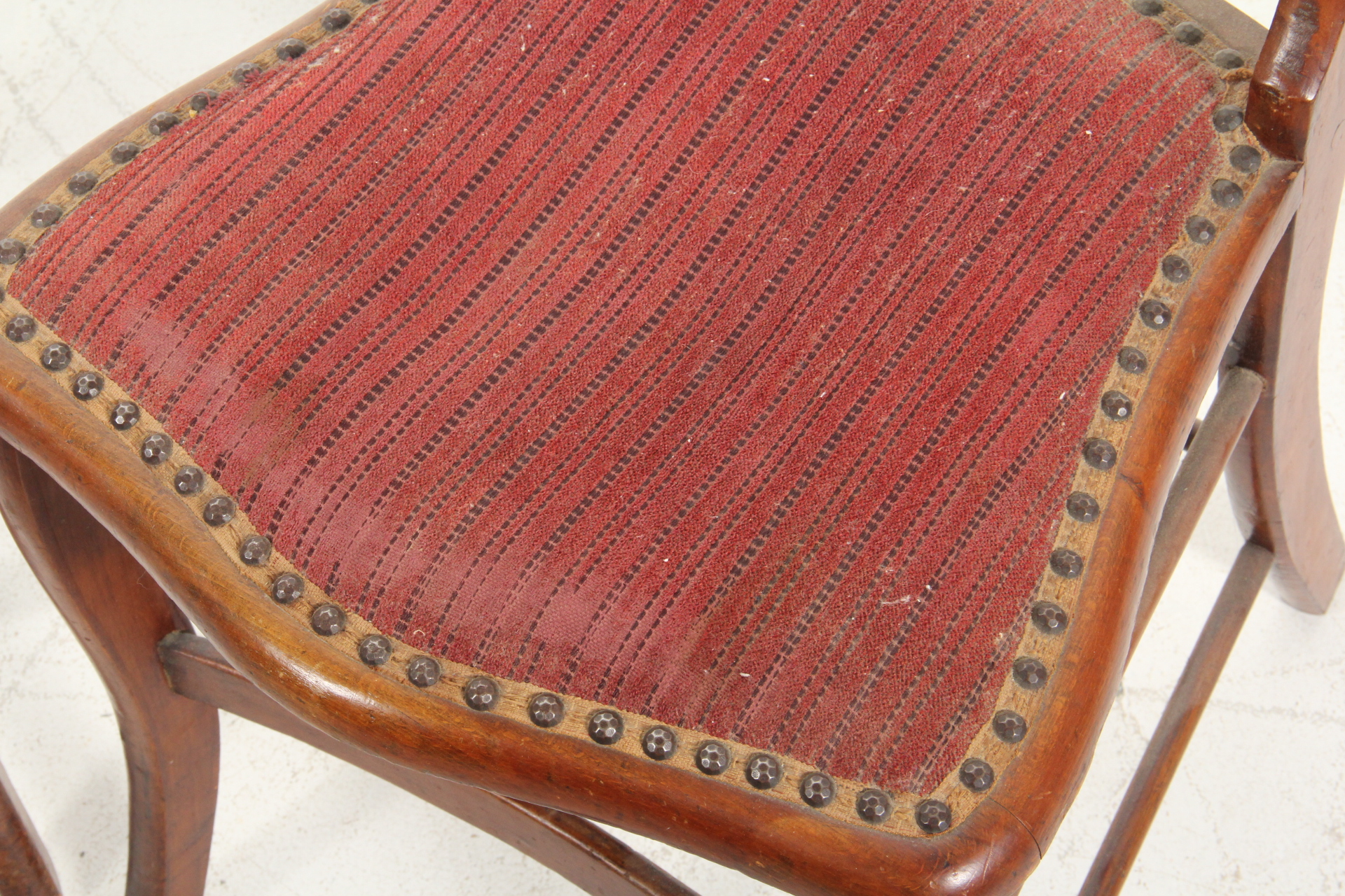 Pair of Ladderback Upholstered Chairs