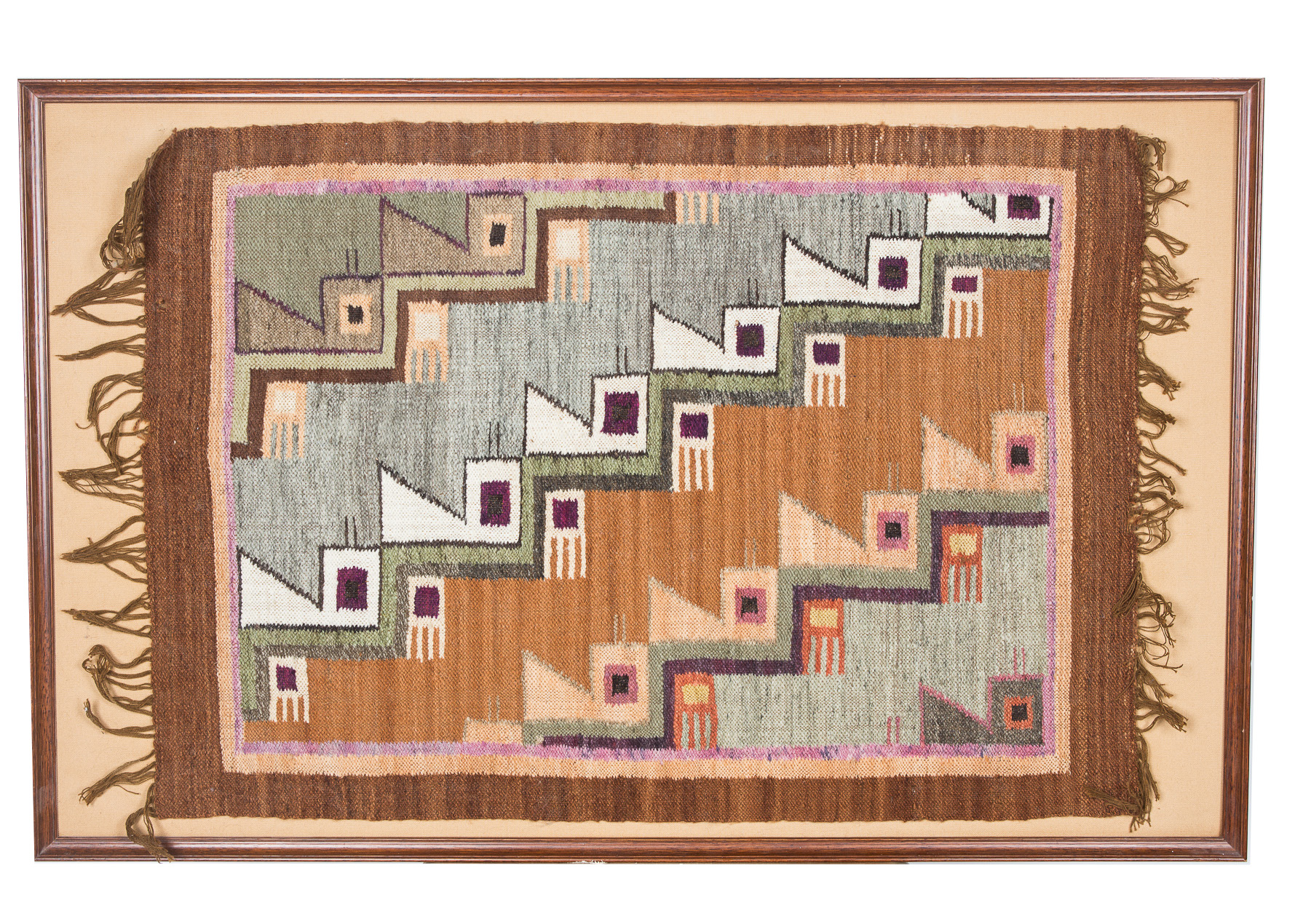 Framed Native American Tapestry