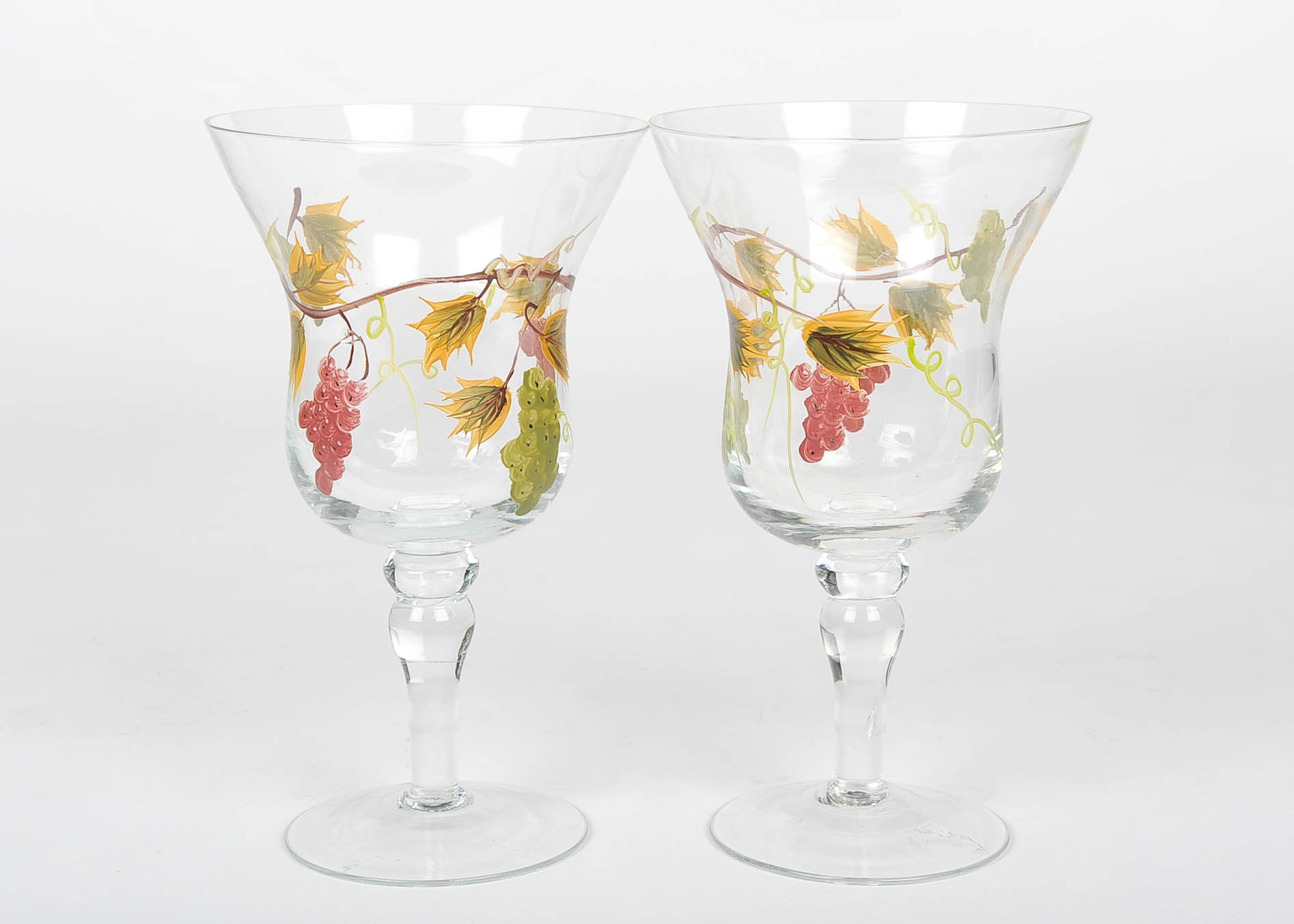Hand Painted Wine Goblets