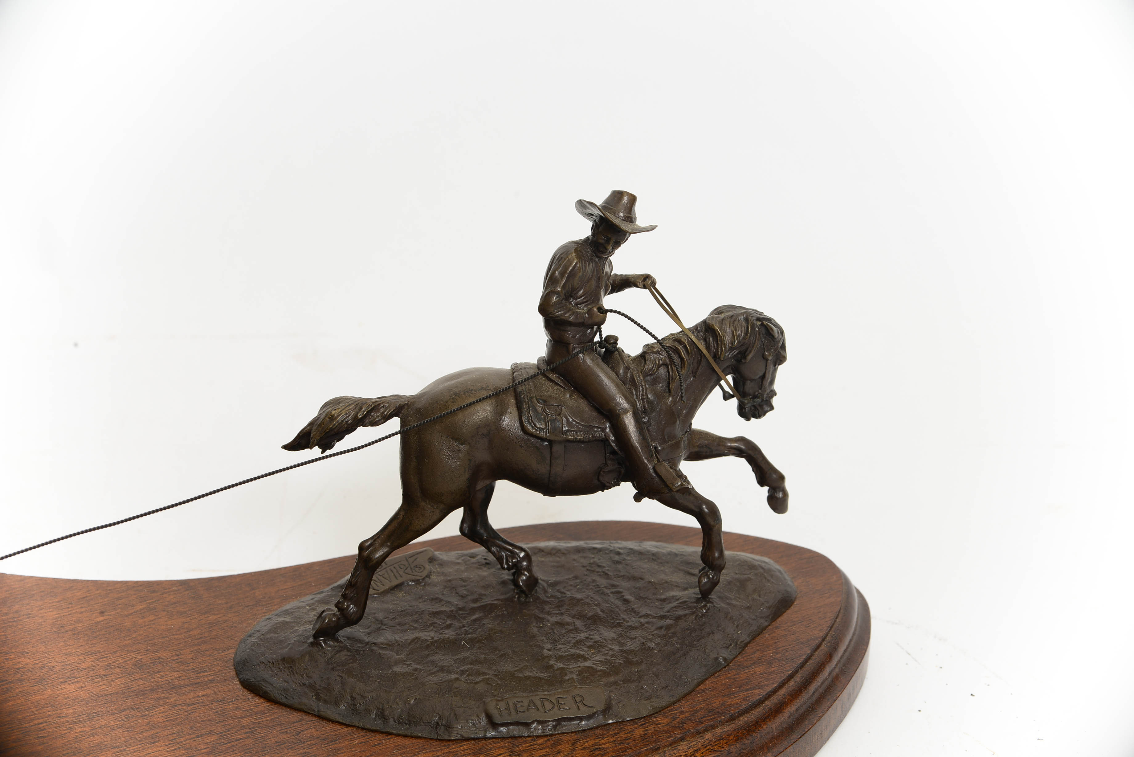 Don Polland Bronze "Header and Heeler Team Roping" Sculpture