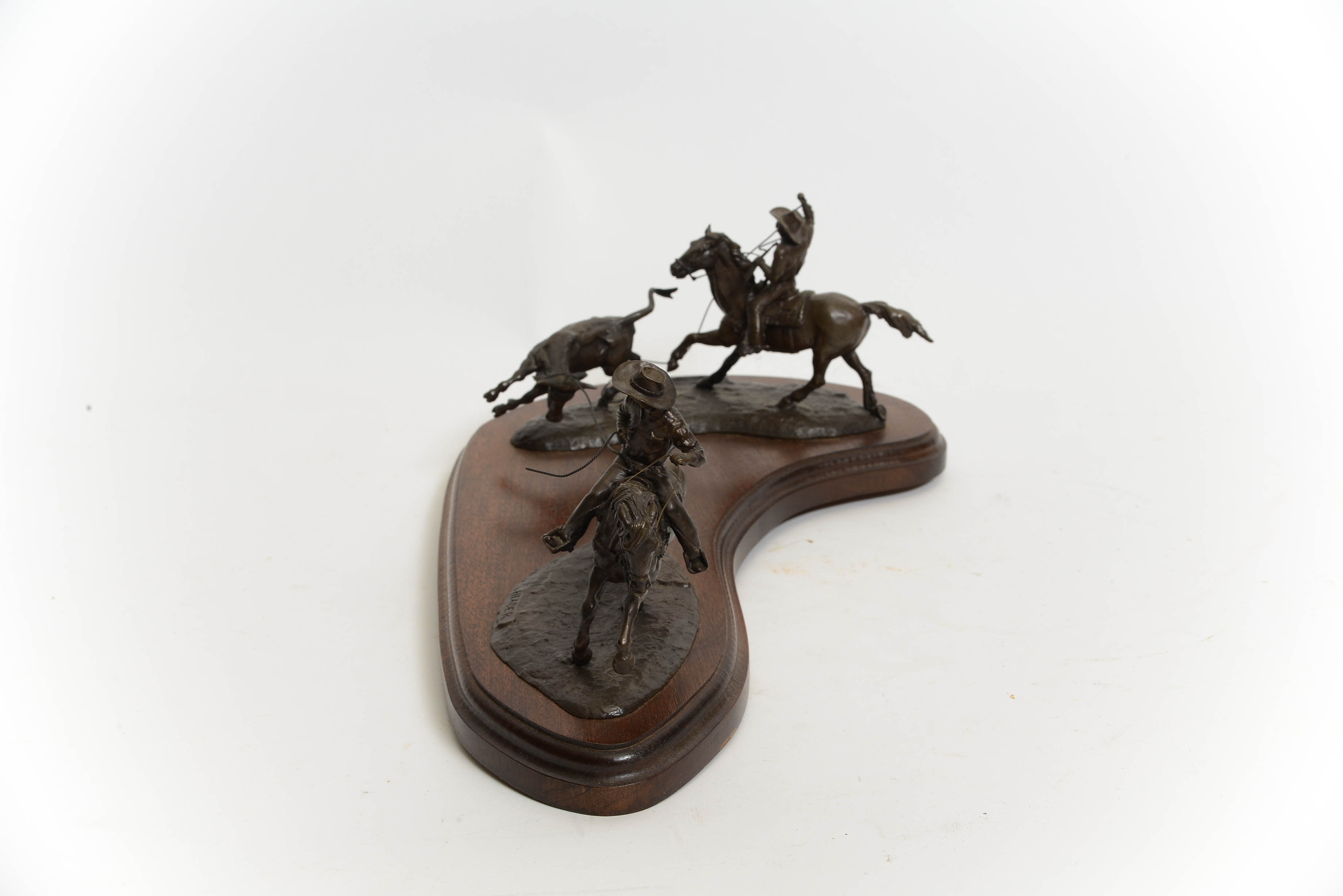 Don Polland Bronze "Header and Heeler Team Roping" Sculpture