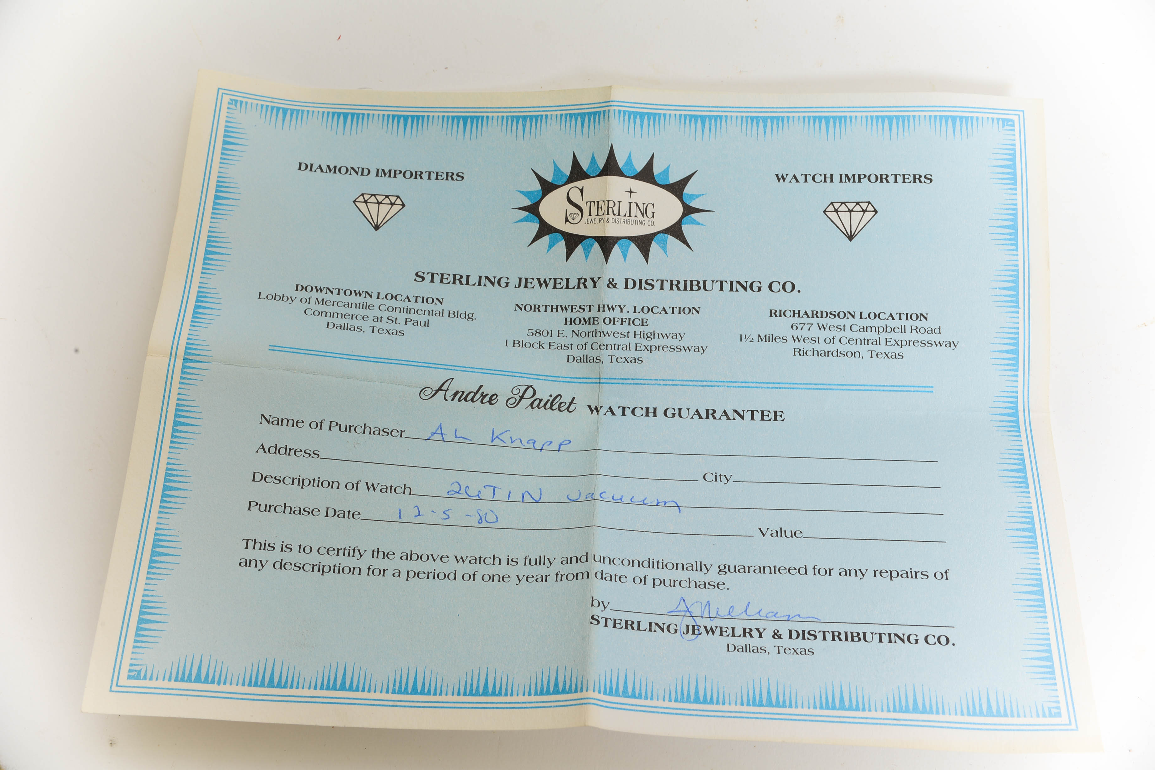 Andre Pailet Men's Watch