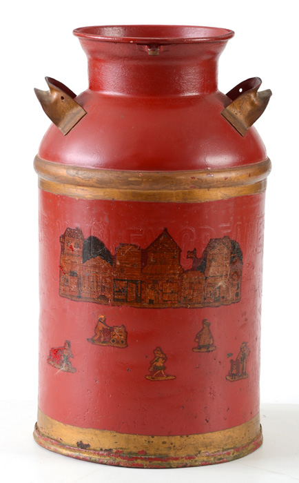 Vintage Painted Milk Can