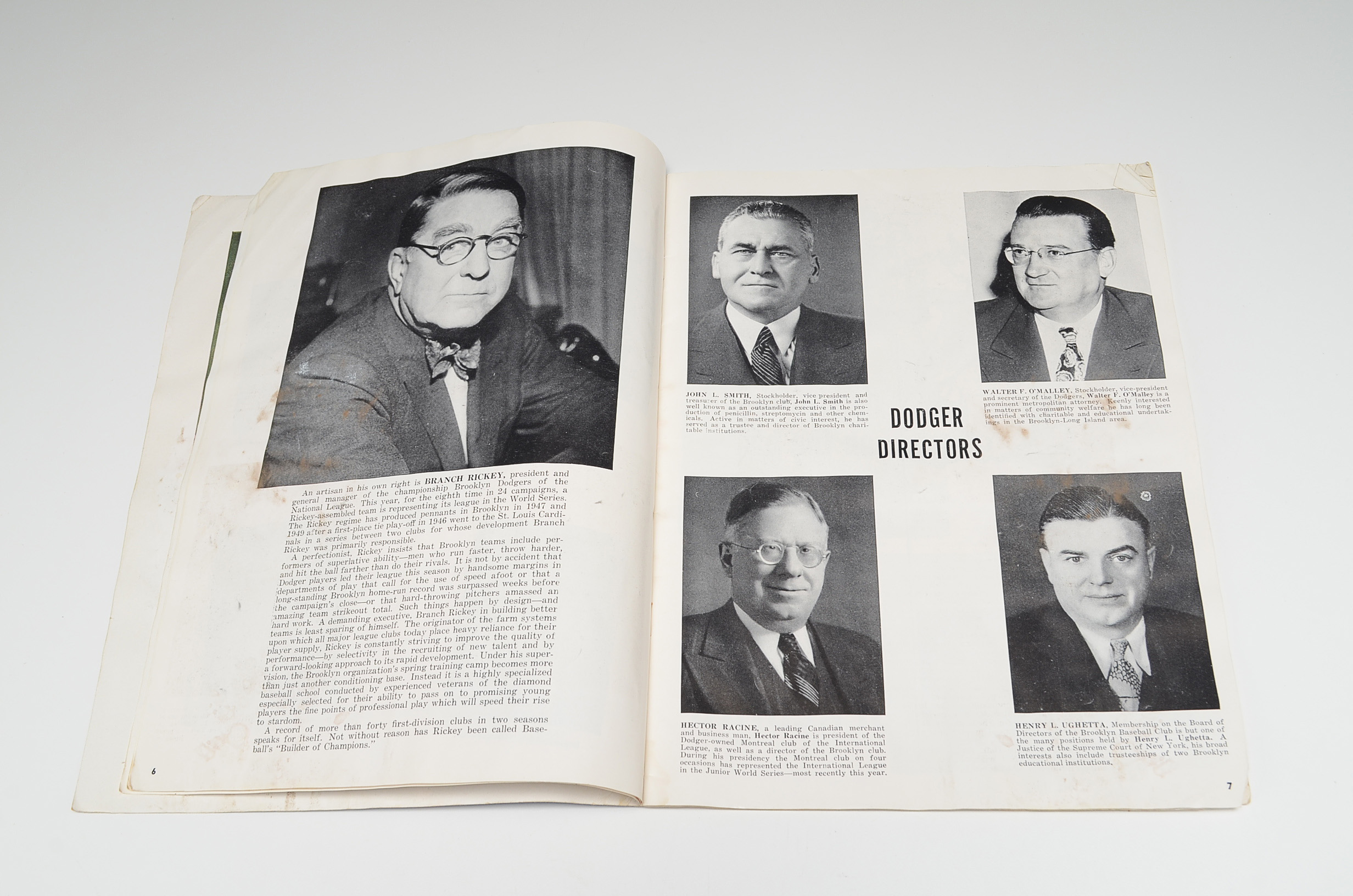 1949 Dodgers Vs. Yankees World Series Program