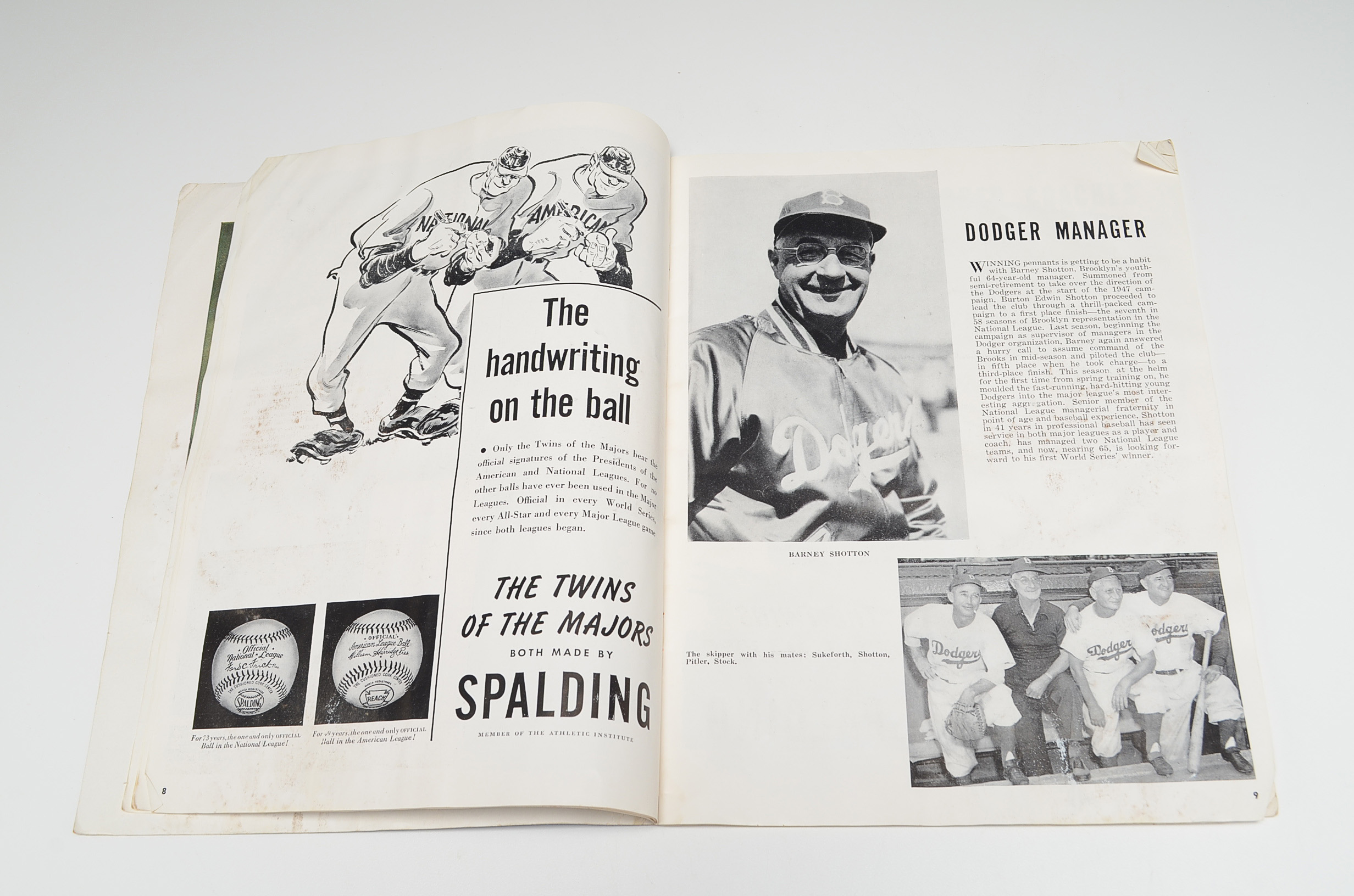 1949 Dodgers Vs. Yankees World Series Program