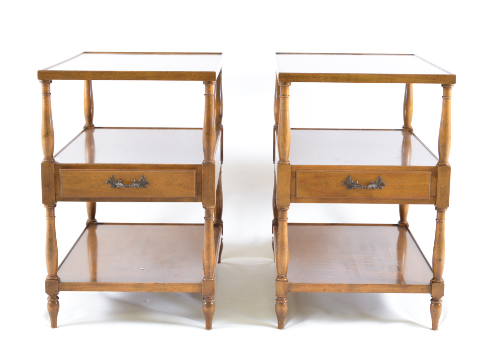 Pair of Three-Tiered End Tables