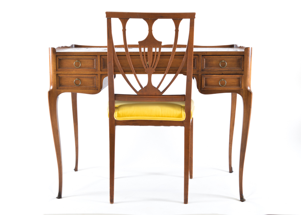 Louis XV Provincial Style Walnut Writing Desk by Cassard et Cie
