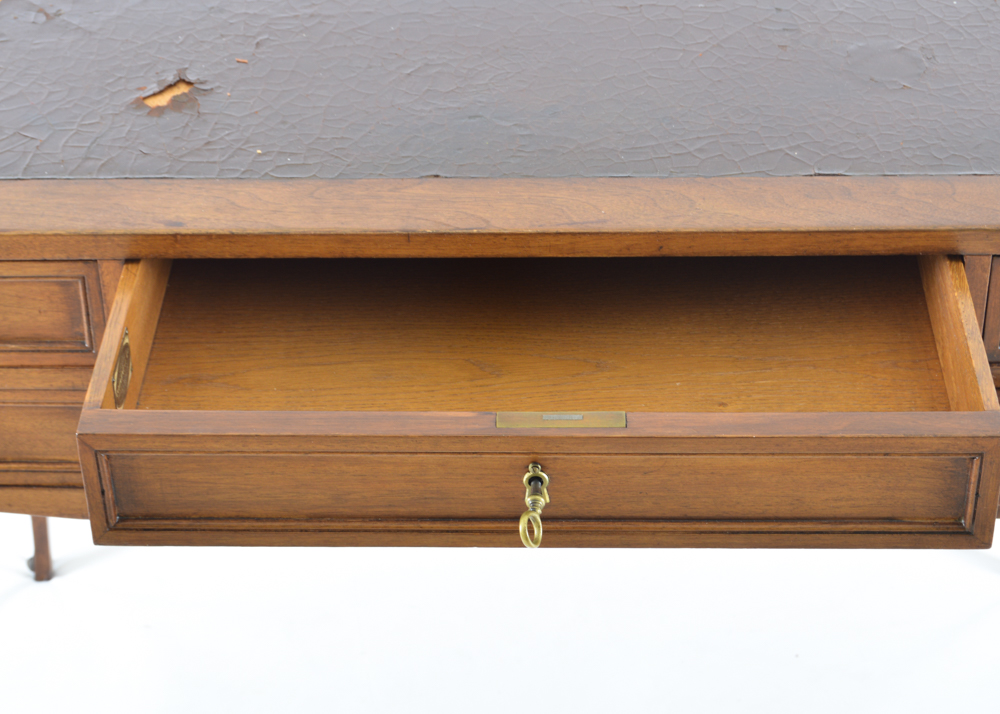 Louis XV Provincial Style Walnut Writing Desk by Cassard et Cie