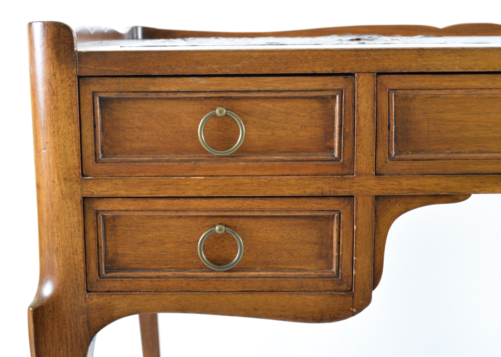 Louis XV Provincial Style Walnut Writing Desk by Cassard et Cie