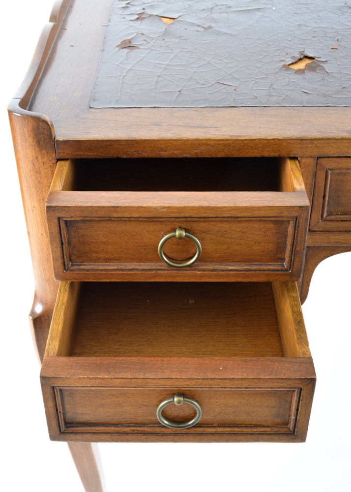 Louis XV Provincial Style Walnut Writing Desk by Cassard et Cie