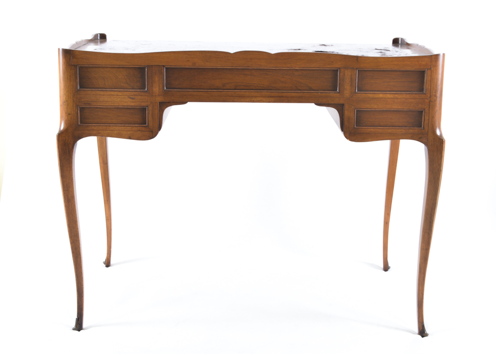 Louis XV Provincial Style Walnut Writing Desk by Cassard et Cie