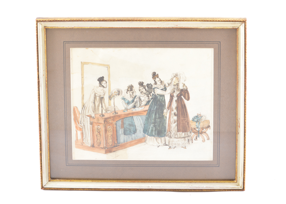 Original Pen and Ink Study of Le Bon Genre No. 76