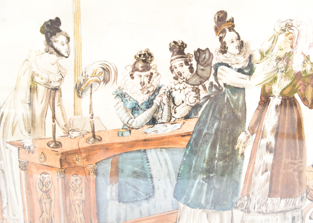 Original Pen and Ink Study of Le Bon Genre No. 76