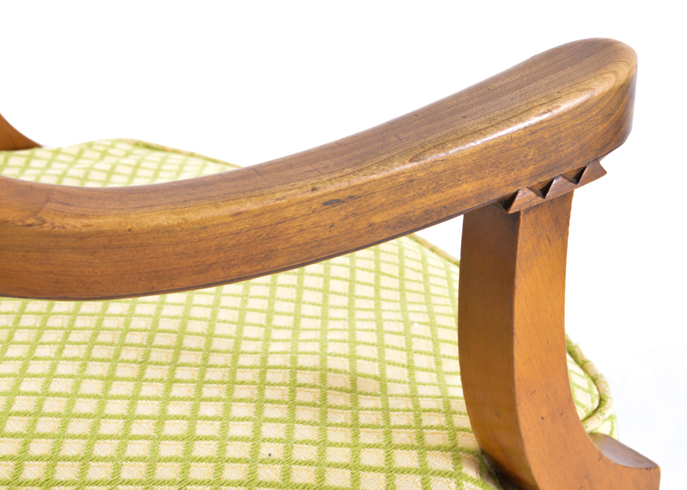 Pair of Pierced-Back Wooden Armchairs