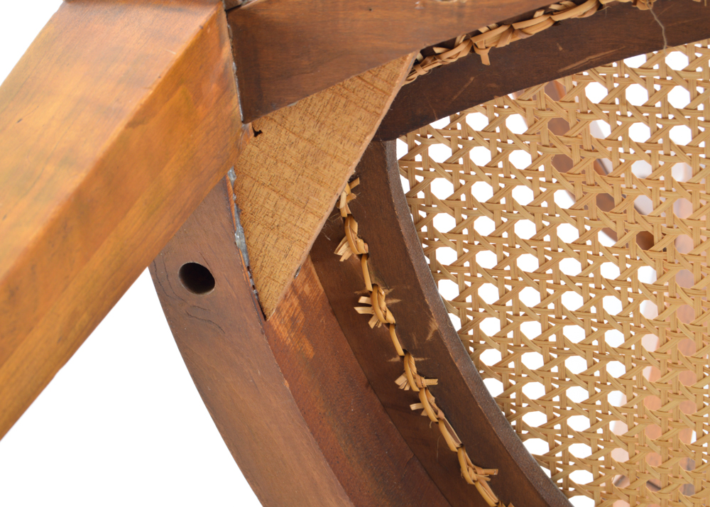 Pair of Pierced-Back Wooden Armchairs