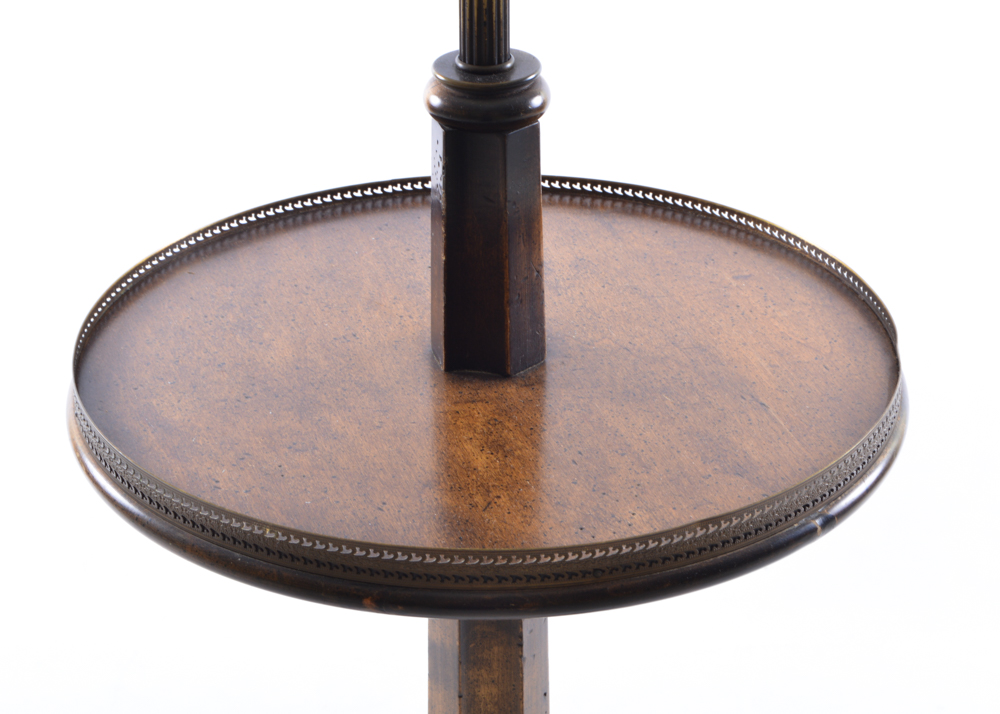 Frederick Cooper Brass and Wood Floor Lamp