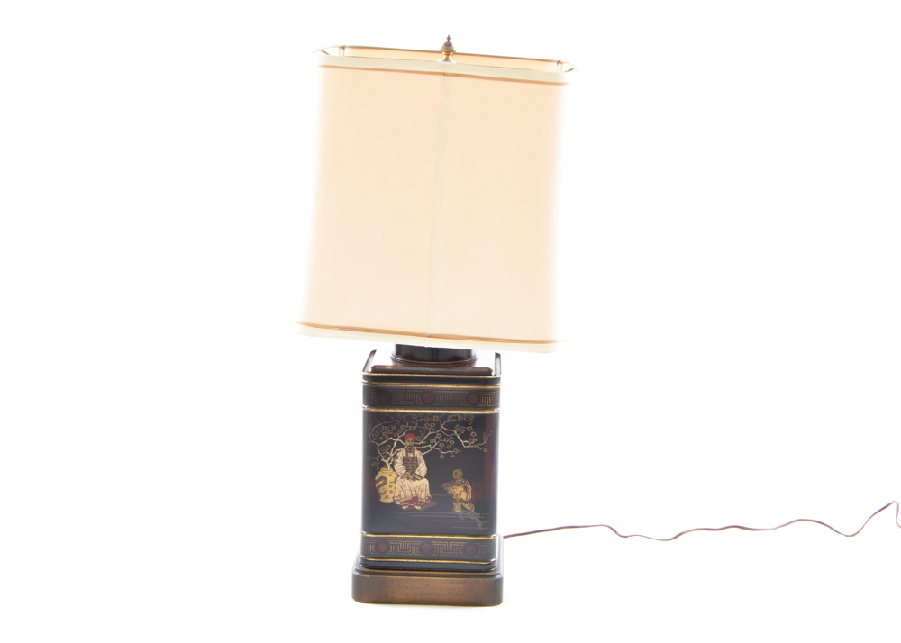 Square Asian Tea Tin Frederick Cooper Table Lamp