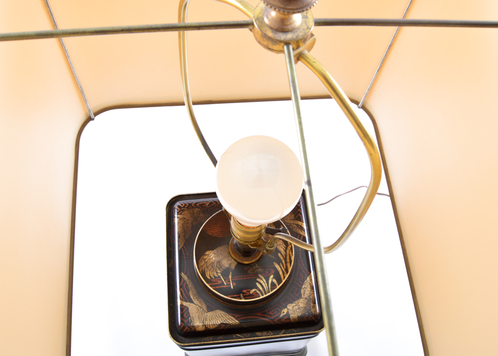 Square Asian Tea Tin Frederick Cooper Table Lamp