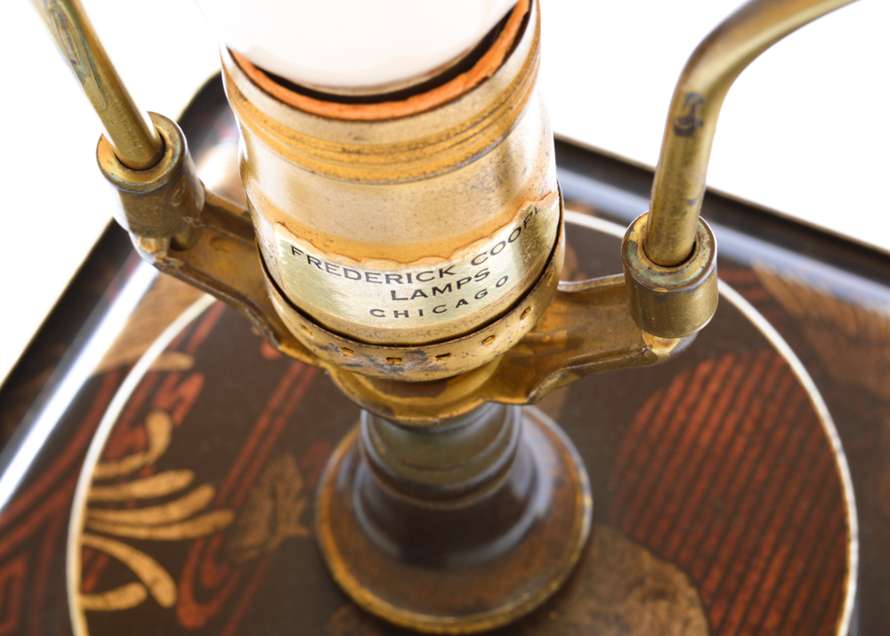 Square Asian Tea Tin Frederick Cooper Table Lamp