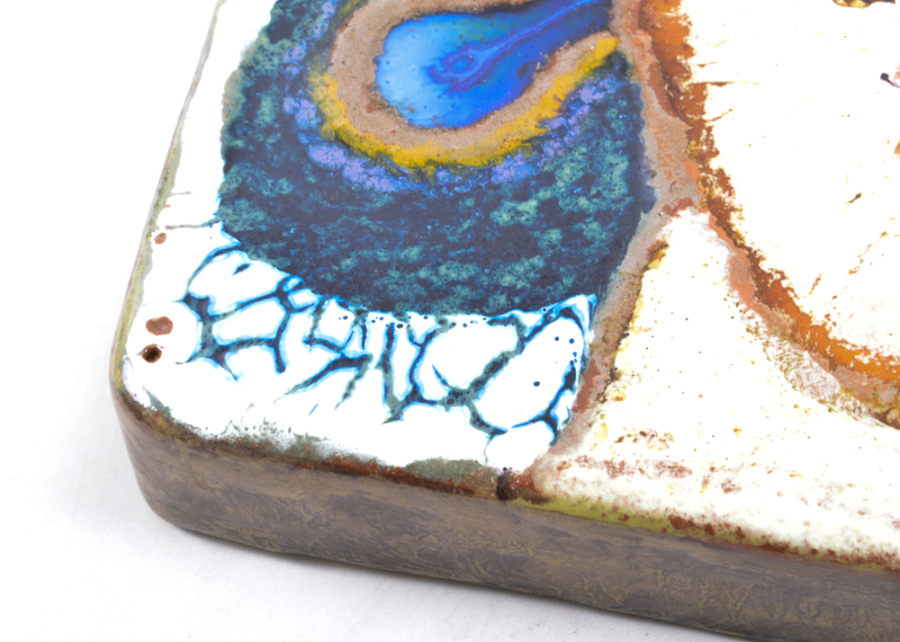 Postmodern Querubim Lapa Ceramic Art Tile Piece