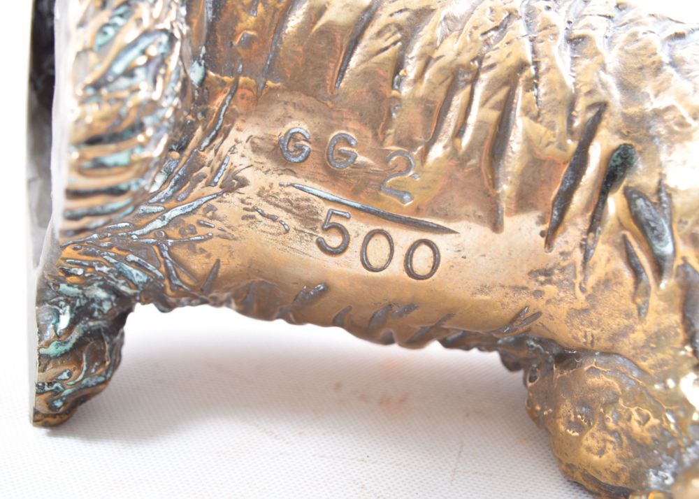 Grouping of Signed and Numbered Brass Animal Figurines