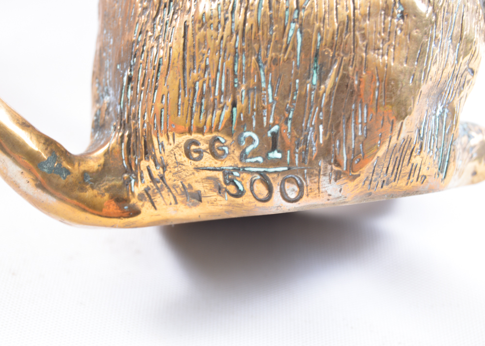 Grouping of Signed and Numbered Brass Animal Figurines