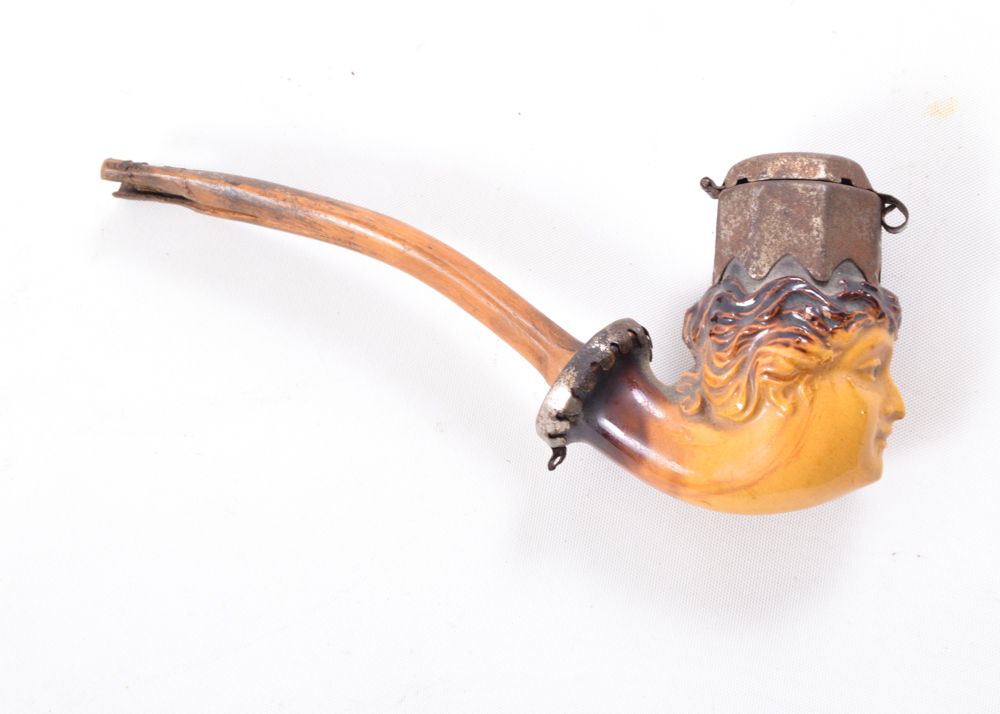 Woman's Head Meerschaum Pipe