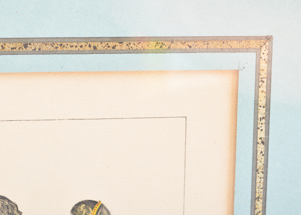 Antique Colored Copperplate Engraving "Le Bon Genre No. 43"