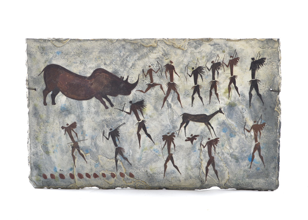 Three African Paintings on Slate