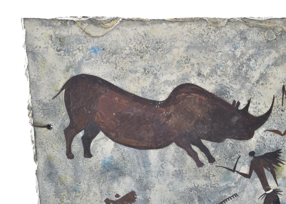 Three African Paintings on Slate