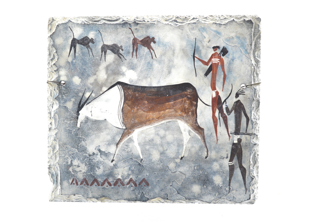 Three African Paintings on Slate