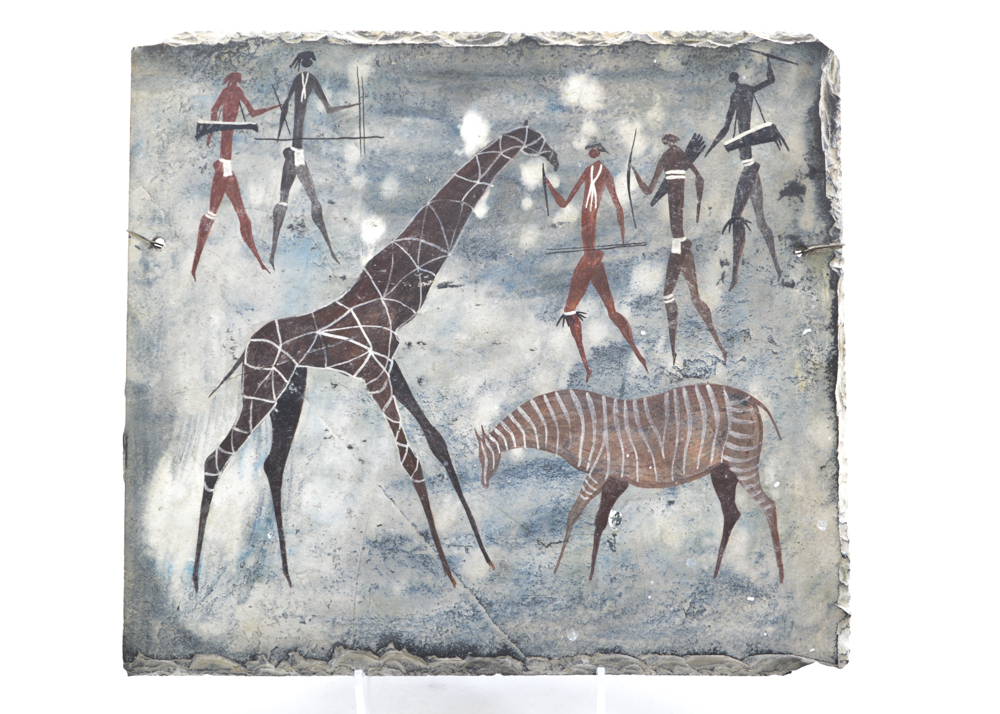 Three African Paintings on Slate