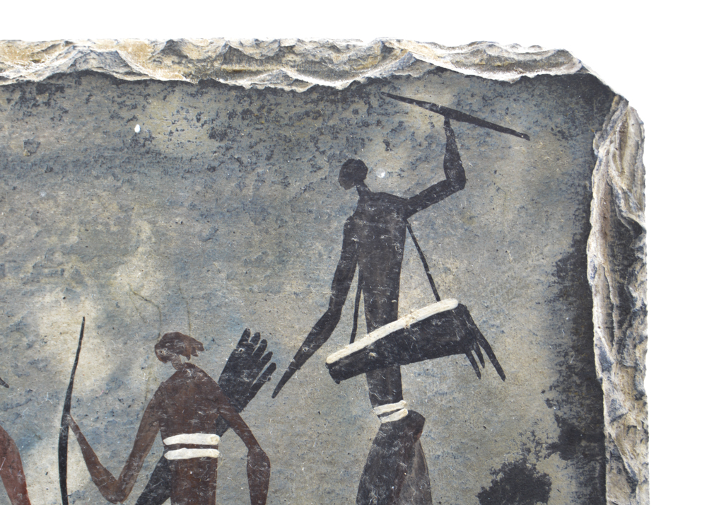 Three African Paintings on Slate