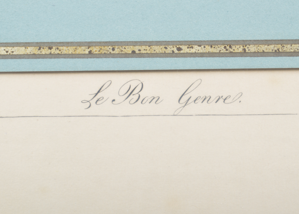 Antique Hand Colored Copperplate Etching "Le Bon Genre No. 70"