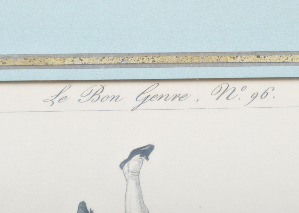 Antique Copperplate Engraving "Le Bon Genre No. 96"