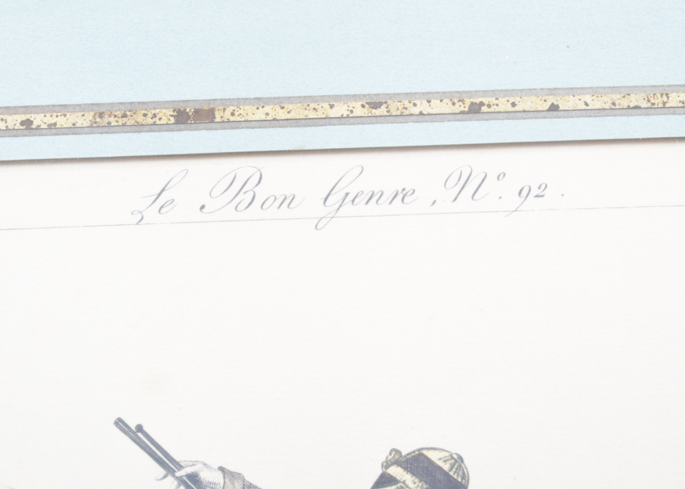 Antique Copperplate Etching "Le Bon Genre No. 92"