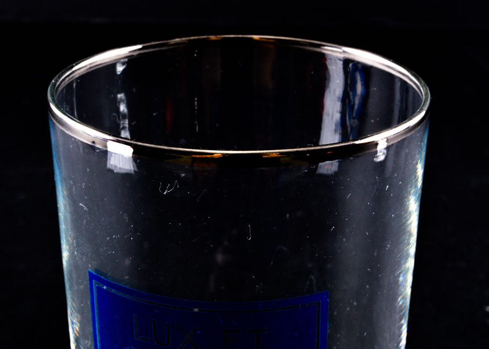 Judaica-Related Harvard and Yale Barware with Felt Pennant