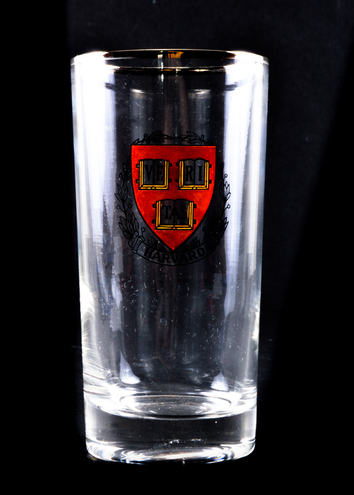Judaica-Related Harvard and Yale Barware with Felt Pennant