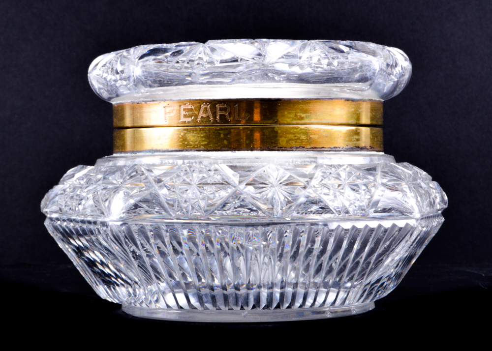 Cut Glass Vanity Jar