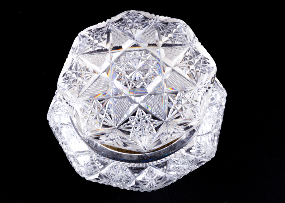 Cut Glass Vanity Jar